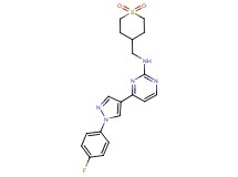 N-[(1,1-dioxidotetrahydro-2H-thiopyran-4-yl)methyl]-4-[1-(4-fluorophenyl)-1H-pyrazol-4-yl]-2-pyrimidinamine