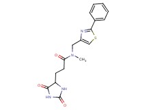 3-(2,5-dioxo-4-imidazolidinyl)-N-methyl-N-[(2-phenyl-1,3-thiazol-4-yl)methyl]propanamide