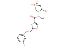 2-[(3-fluorophenoxy)methyl]-N-[(3S*,4S*)-4-hydroxy-1,1-dioxidotetrahydro-3-thienyl]-N-methyl-1,3-oxazole-4-carboxamide