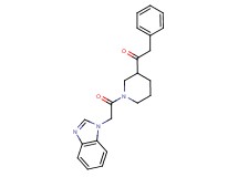 1-[1-(1H-benzimidazol-1-ylacetyl)-3-piperidinyl]-2-phenylethanone