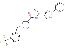 N-[1-(1-phenyl-1H-pyrazol-4-yl)ethyl]-1-[3-(trifluoromethyl)benzyl]-1H-1,2,3-triazole-4-carboxamide