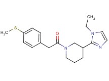 3-(1-ethyl-1H-imidazol-2-yl)-1-{[4-(methylthio)phenyl]acetyl}piperidine