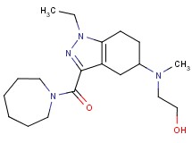2-[[3-(1-azepanylcarbonyl)-1-ethyl-4,5,6,7-tetrahydro-1H-indazol-5-yl](methyl)amino]ethanol