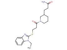 3-(1-{3-[(1-ethyl-1H-benzimidazol-2-yl)thio]propanoyl}-3-piperidinyl)propanamide