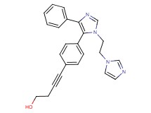 4-(4-{1-[2-(1H-imidazol-1-yl)ethyl]-4-phenyl-1H-imidazol-5-yl}phenyl)but-3-yn-1-ol