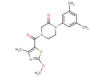 1-(3,5-dimethylphenyl)-4-[(2-methoxy-4-methyl-1,3-thiazol-5-yl)carbonyl]-2-piperazinone