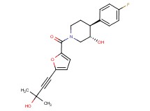 (3S*,4S*)-4-(4-fluorophenyl)-1-[5-(3-hydroxy-3-methylbut-1-yn-1-yl)-2-furoyl]piperidin-3-ol