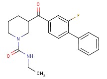 N-ethyl-3-[(2-fluoro-4-biphenylyl)carbonyl]-1-piperidinecarboxamide