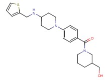 [1-(4-{4-[(2-thienylmethyl)amino]-1-piperidinyl}benzoyl)-3-piperidinyl]methanol