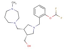 {(3R*,4S*)-1-[2-(difluoromethoxy)benzyl]-4-[(4-methyl-1,4-diazepan-1-yl)methyl]pyrrolidin-3-yl}methanol