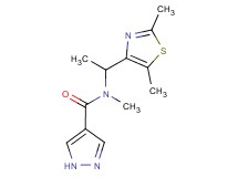 N-[1-(2,5-dimethyl-1,3-thiazol-4-yl)ethyl]-N-methyl-1H-pyrazole-4-carboxamide