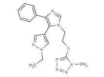 5-({2-[5-(1-ethyl-1H-pyrazol-4-yl)-4-phenyl-1H-imidazol-1-yl]ethyl}thio)-1-methyl-1H-tetrazole