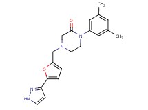 1-(3,5-dimethylphenyl)-4-{[5-(1H-pyrazol-3-yl)-2-furyl]methyl}-2-piperazinone