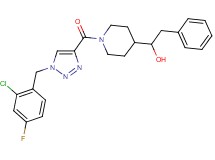 1-(1-{[1-(2-chloro-4-fluorobenzyl)-1H-1,2,3-triazol-4-yl]carbonyl}-4-piperidinyl)-2-phenylethanol