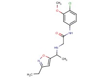 N-(4-chloro-3-methoxyphenyl)-2-{[1-(3-ethylisoxazol-5-yl)ethyl]amino}acetamide