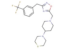 4-[1-({3-[3-(trifluoromethyl)benzyl]-1,2,4-oxadiazol-5-yl}methyl)-4-piperidinyl]thiomorpholine