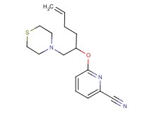 6-{[1-(thiomorpholin-4-ylmethyl)pent-4-en-1-yl]oxy}pyridine-2-carbonitrile