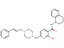 2-hydroxy-6-({4-[(2E)-3-phenyl-2-propen-1-yl]-1-piperazinyl}methyl)-N-(1,2,3,4-tetrahydro-1-naphthalenyl)nicotinamide