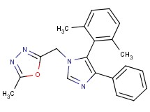 2-{[5-(2,6-dimethylphenyl)-4-phenyl-1H-imidazol-1-yl]methyl}-5-methyl-1,3,4-oxadiazole