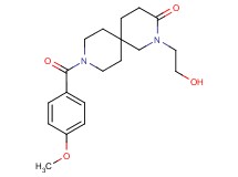 2-(2-hydroxyethyl)-9-(4-methoxybenzoyl)-2,9-diazaspiro[5.5]undecan-3-one