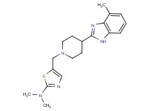 N,N-dimethyl-5-{[4-(4-methyl-1H-benzimidazol-2-yl)-1-piperidinyl]methyl}-1,3-thiazol-2-amine