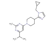 4-{4-[1-(cyclopropylmethyl)-1H-imidazol-2-yl]-1-piperidinyl}-6-isopropyl-2-methylpyrimidine