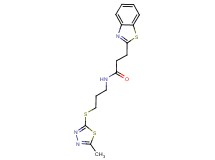 3-(1,3-benzothiazol-2-yl)-N-{3-[(5-methyl-1,3,4-thiadiazol-2-yl)thio]propyl}propanamide