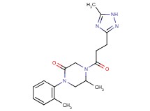 5-methyl-1-(2-methylphenyl)-4-[3-(5-methyl-1H-1,2,4-triazol-3-yl)propanoyl]-2-piperazinone