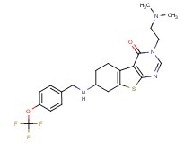 3-[2-(dimethylamino)ethyl]-7-{[4-(trifluoromethoxy)benzyl]amino}-5,6,7,8-tetrahydro[1]benzothieno[2,3-d]pyrimidin-4(3H)-one