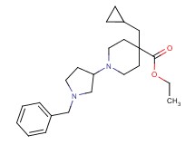 ethyl 1-(1-benzyl-3-pyrrolidinyl)-4-(cyclopropylmethyl)-4-piperidinecarboxylate