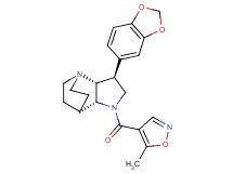 (2R*,3S*,6R*)-3-(1,3-benzodioxol-5-yl)-5-[(5-methyl-4-isoxazolyl)carbonyl]-1,5-diazatricyclo[5.2.2.0~2,6~]undecane