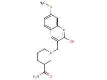 1-{[2-hydroxy-7-(methylthio)-3-quinolinyl]methyl}-3-piperidinecarboxamide