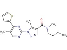 N-butyl-N,5-dimethyl-1-[5-methyl-4-(2-thienyl)-2-pyrimidinyl]-1H-pyrazole-4-carboxamide