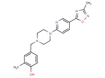 2-methyl-4-({4-[5-(3-methyl-1,2,4-oxadiazol-5-yl)pyridin-2-yl]piperazin-1-yl}methyl)phenol