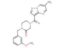 1-(3-methoxybenzyl)-4-[(6-methylpyrazolo[1,5-a]pyrimidin-3-yl)carbonyl]piperazin-2-one