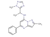 2-methyl-N-[1-(1-methyl-1H-1,2,4-triazol-5-yl)ethyl]-5-phenylpyrazolo[1,5-a]pyrimidin-7-amine