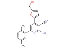 2-amino-6-(2,5-dimethylphenyl)-4-[5-(hydroxymethyl)-2-furyl]nicotinonitrile