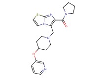 5-{[4-(3-pyridinyloxy)-1-piperidinyl]methyl}-6-(1-pyrrolidinylcarbonyl)imidazo[2,1-b][1,3]thiazole
