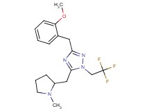 3-(2-methoxybenzyl)-5-[(1-methylpyrrolidin-2-yl)methyl]-1-(2,2,2-trifluoroethyl)-1H-1,2,4-triazole