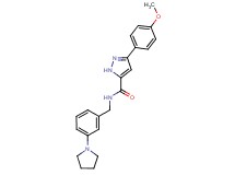 3-(4-methoxyphenyl)-N-[3-(1-pyrrolidinyl)benzyl]-1H-pyrazole-5-carboxamide