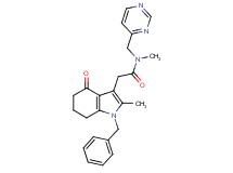 2-(1-benzyl-2-methyl-4-oxo-4,5,6,7-tetrahydro-1H-indol-3-yl)-N-methyl-N-(4-pyrimidinylmethyl)acetamide