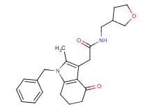 2-(1-benzyl-2-methyl-4-oxo-4,5,6,7-tetrahydro-1H-indol-3-yl)-N-(tetrahydrofuran-3-ylmethyl)acetamide