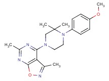 4-[4-(4-methoxyphenyl)-3,3-dimethyl-1-piperazinyl]-3,6-dimethylisoxazolo[5,4-d]pyrimidine