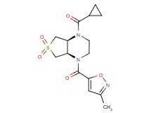 (4aR*,7aS*)-1-(cyclopropylcarbonyl)-4-[(3-methyl-5-isoxazolyl)carbonyl]octahydrothieno[3,4-b]pyrazine 6,6-dioxide