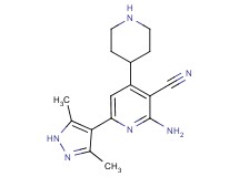 2-amino-6-(3,5-dimethyl-1H-pyrazol-4-yl)-4-piperidin-4-ylnicotinonitrile