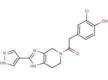 2-chloro-4-{2-oxo-2-[2-(1H-pyrazol-4-yl)-1,4,6,7-tetrahydro-5H-imidazo[4,5-c]pyridin-5-yl]ethyl}phenol
