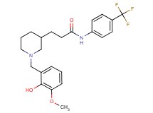 3-[1-(2-hydroxy-3-methoxybenzyl)-3-piperidinyl]-N-[4-(trifluoromethyl)phenyl]propanamide