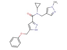N-cyclopropyl-N-[(1-methyl-1H-pyrazol-4-yl)methyl]-5-(phenoxymethyl)-1H-pyrazole-3-carboxamide