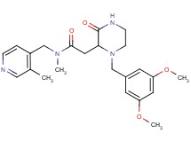 2-[1-(3,5-dimethoxybenzyl)-3-oxo-2-piperazinyl]-N-methyl-N-[(3-methyl-4-pyridinyl)methyl]acetamide