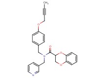 N-[4-(2-butyn-1-yloxy)benzyl]-N-(3-pyridinylmethyl)-2,3-dihydro-1,4-benzodioxine-2-carboxamide